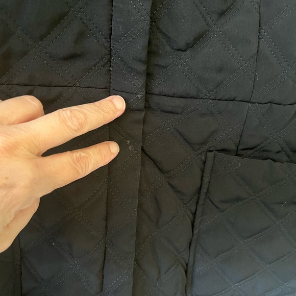 Esprit Women’s Quilted Collared Jacket Coat Black Zipper Size Large - Picture 11 of 12